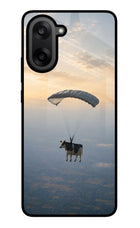 Skydiving Cow OnePlus Nord CE5 Glass Case