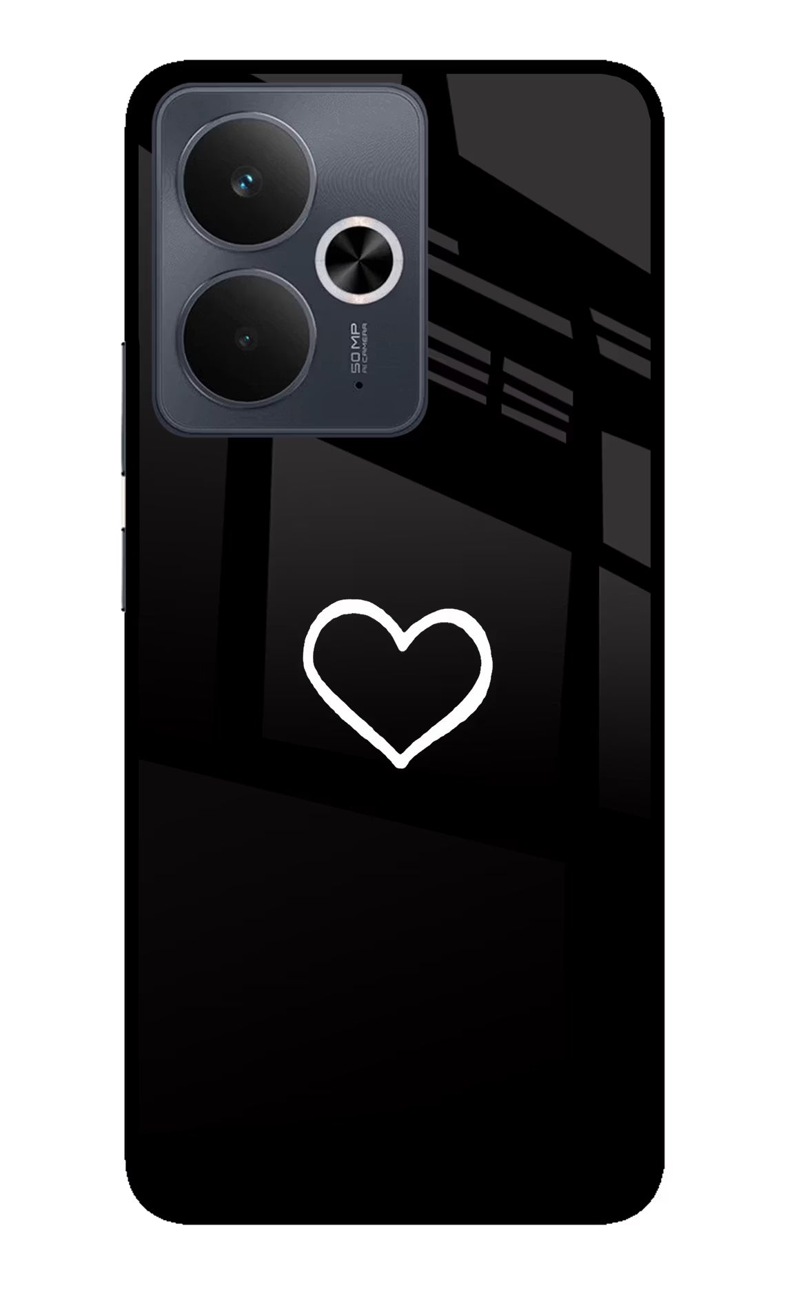 Heart Realme 14T 5G Glass Case Back Cover by Casekaro
