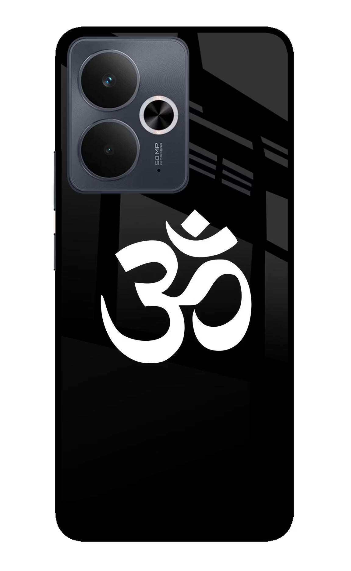 Om Realme 14T 5G Glass Case Back Cover by Casekaro