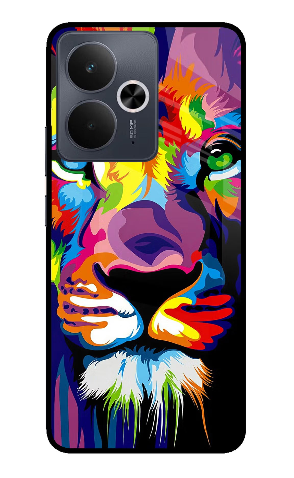Lion Realme 14T 5G Glass Case Back Cover by Casekaro