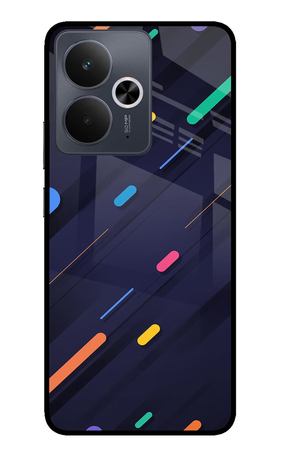 Abstract Design Realme 14T 5G Glass Case Back Cover by Casekaro