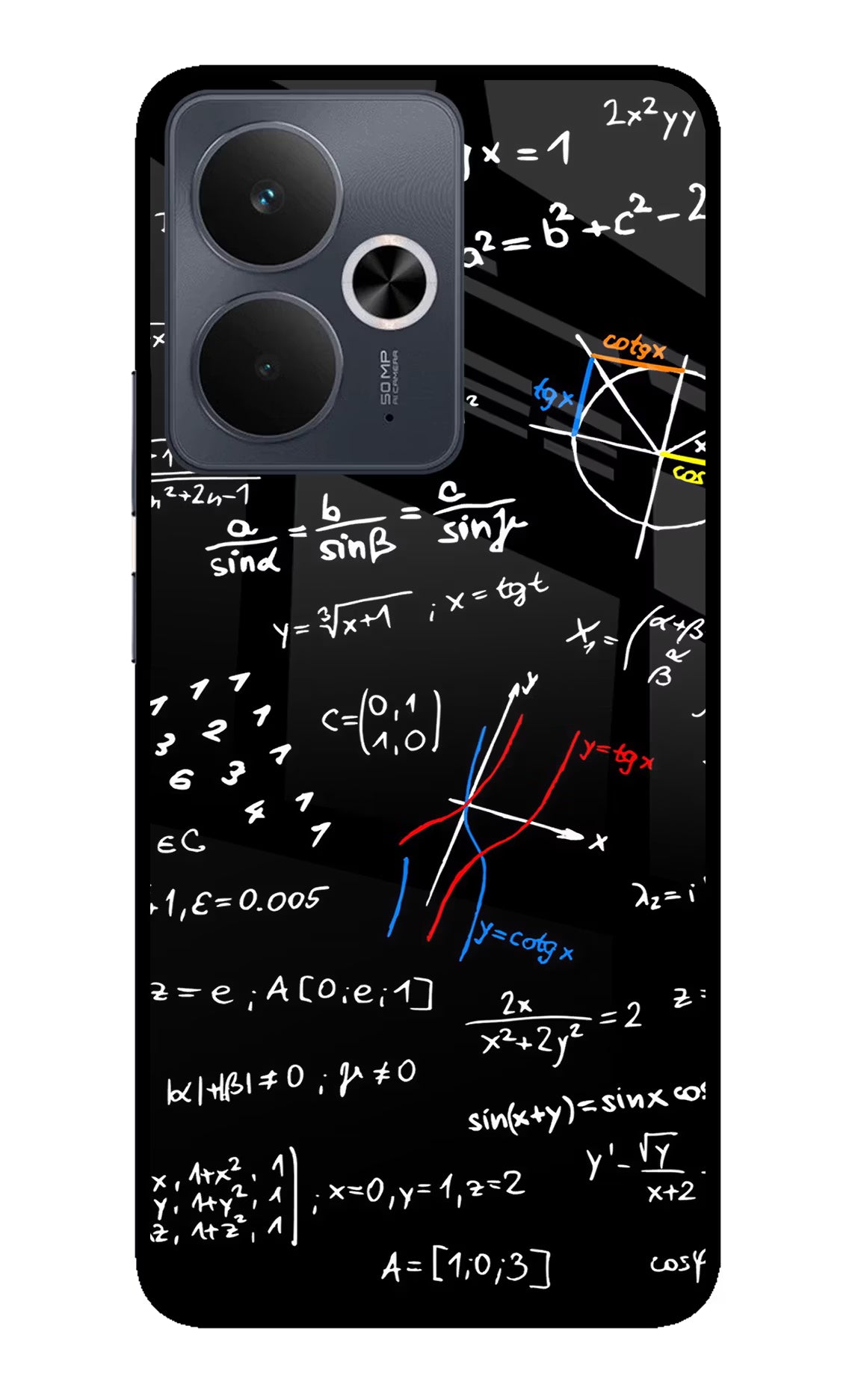 Mathematics Formula Realme 14T 5G Glass Case Back Cover by Casekaro