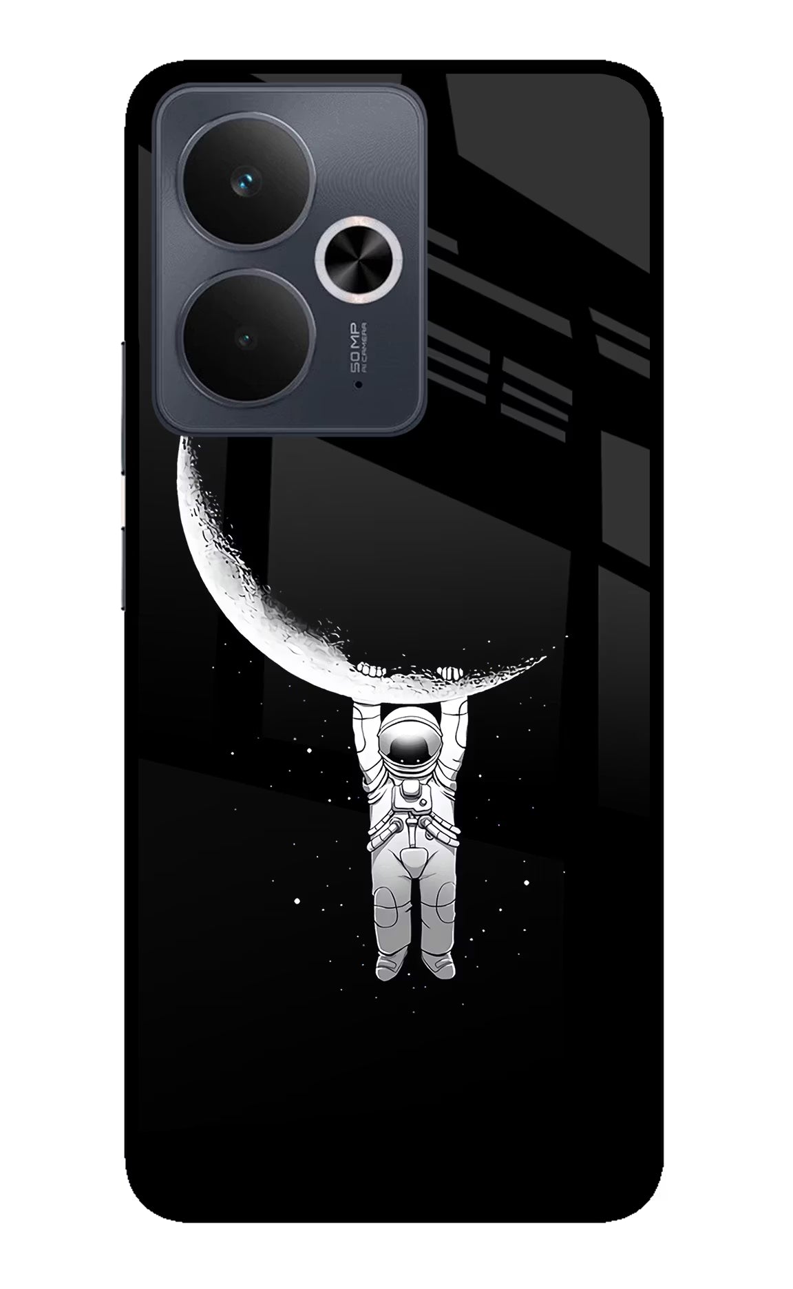 Moon Space Realme 14T 5G Glass Case Back Cover by Casekaro