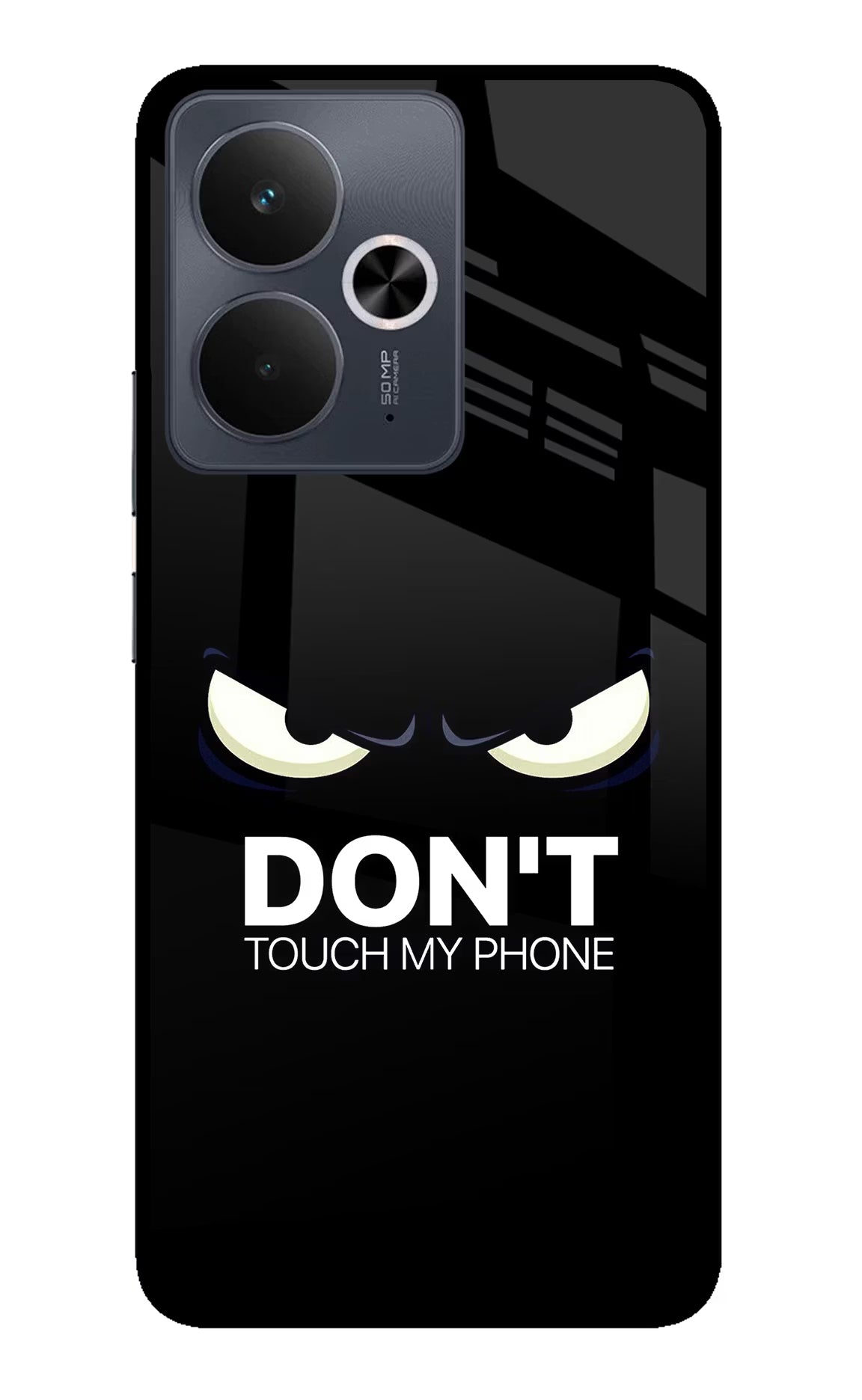 Don'T Touch My Phone Realme 14T 5G Glass Case Back Cover by Casekaro