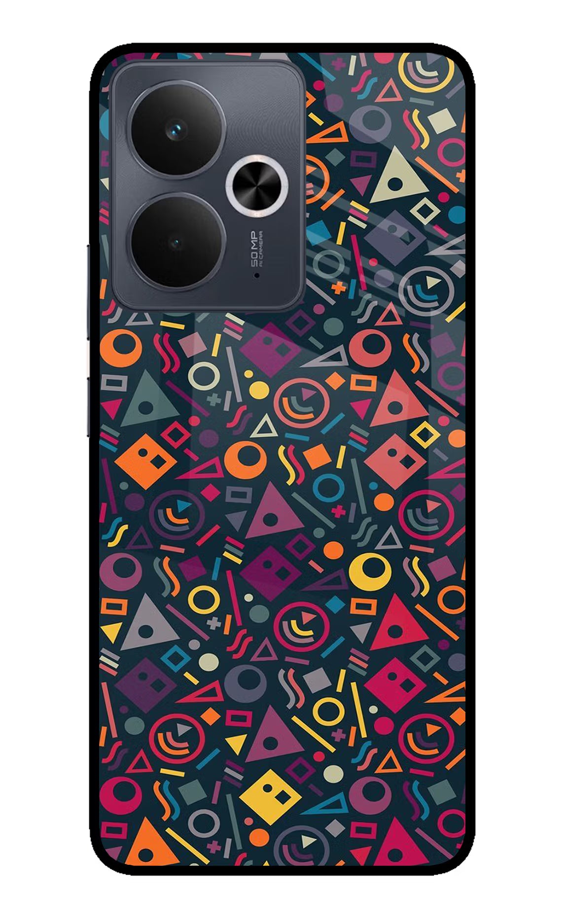 Geometric Abstract Realme 14T 5G Glass Case