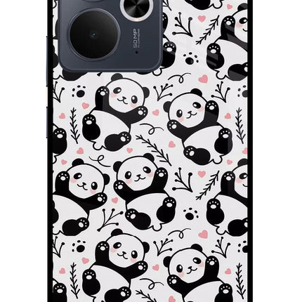 Cute Panda Realme 14T 5G Glass Case