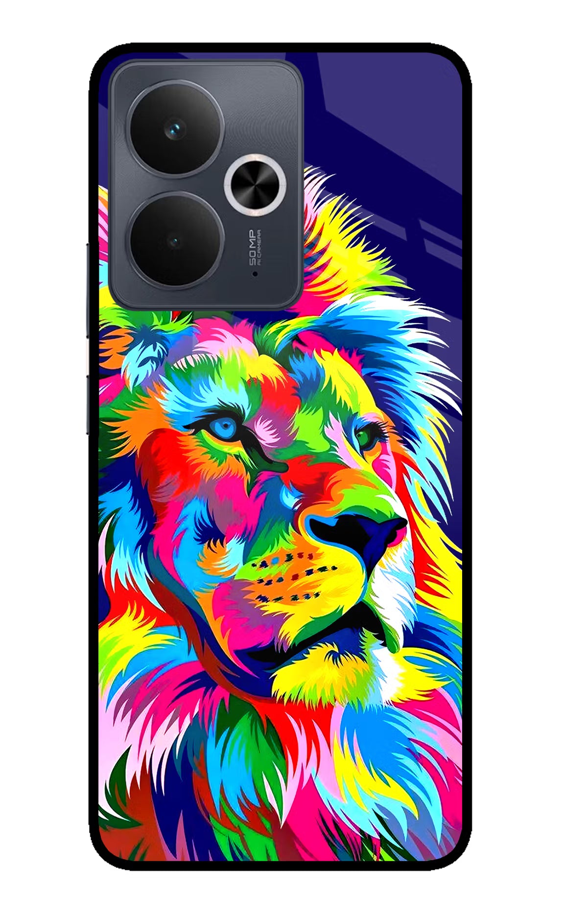 Vector Art Lion Realme 14T 5G Glass Case