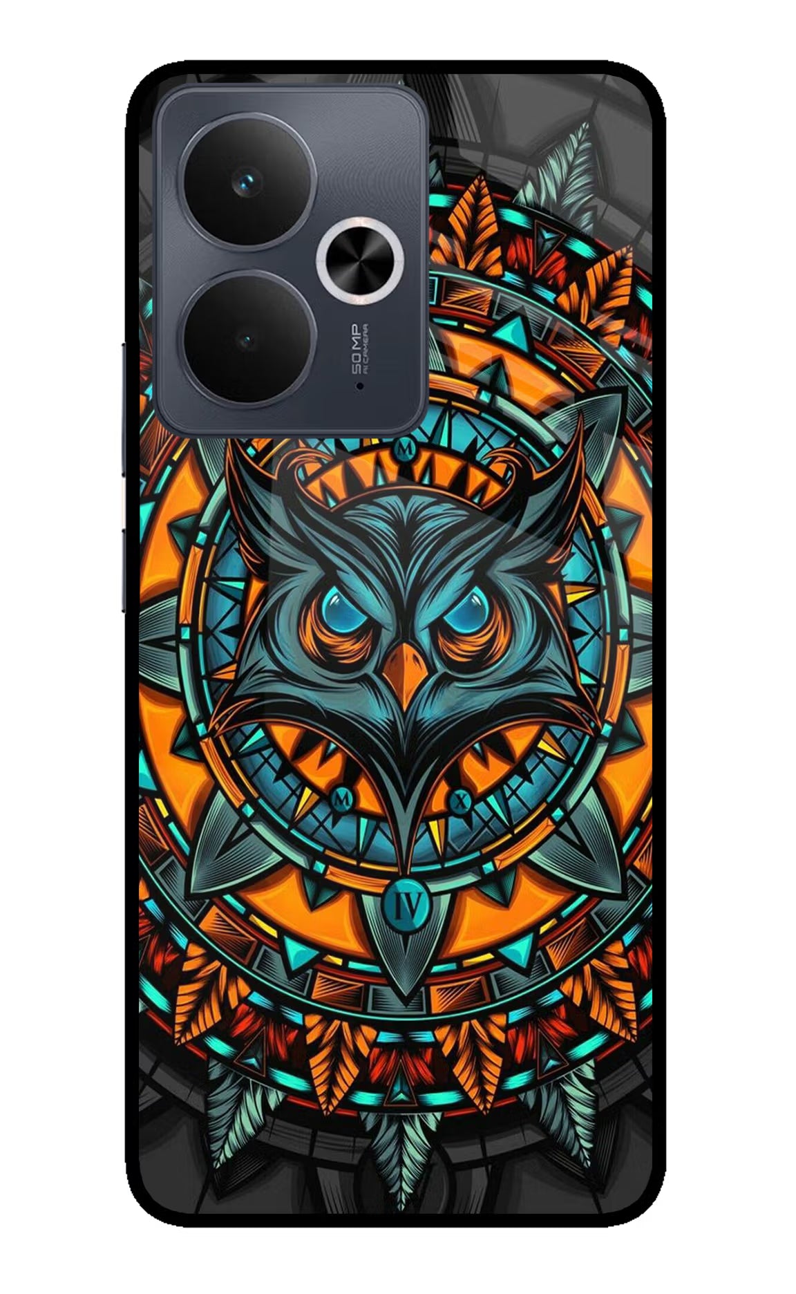 Angry Owl Art Realme 14T 5G Glass Case Back Cover by Casekaro