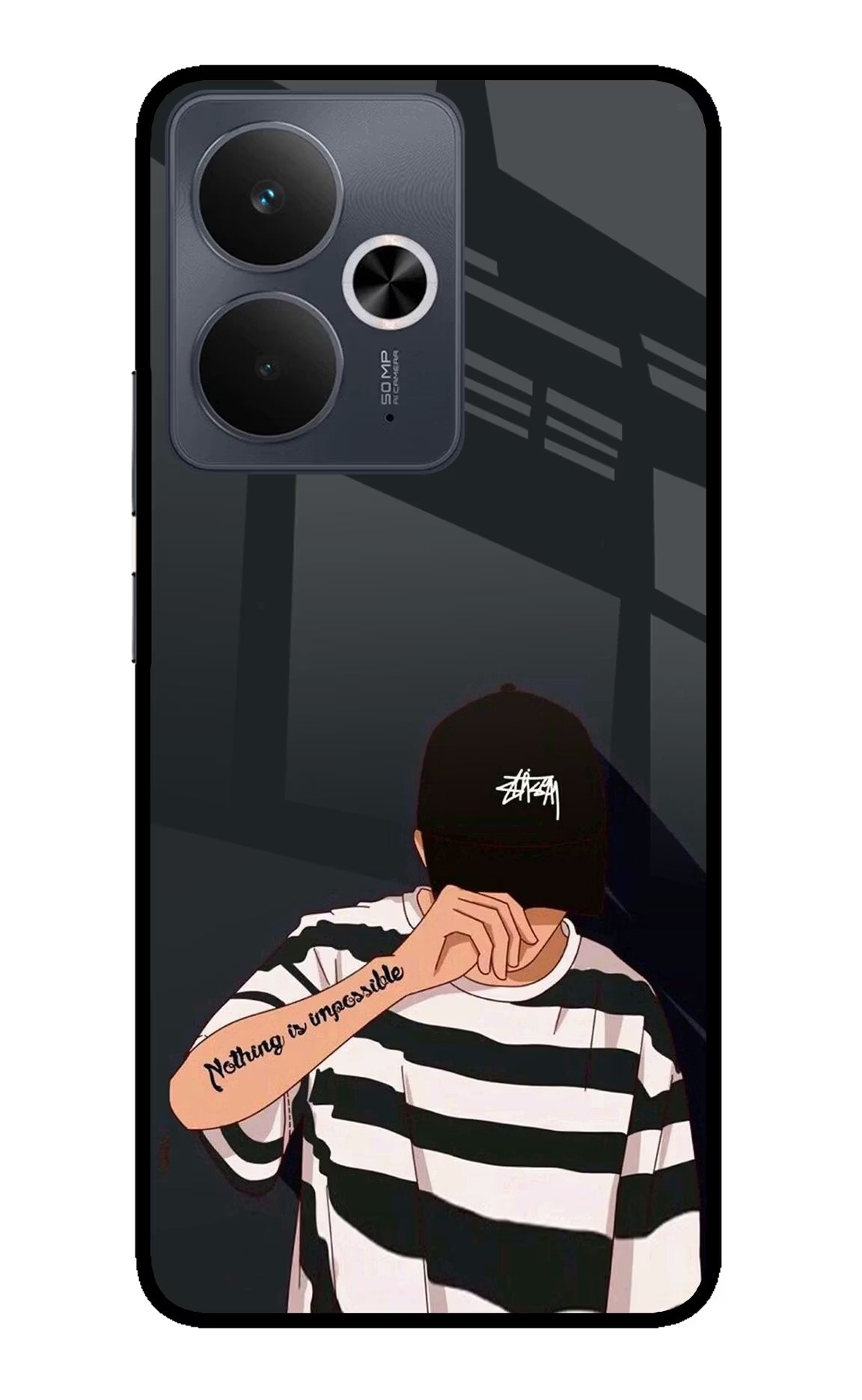 Aesthetic Boy Realme 14T 5G Glass Case Back Cover by Casekaro