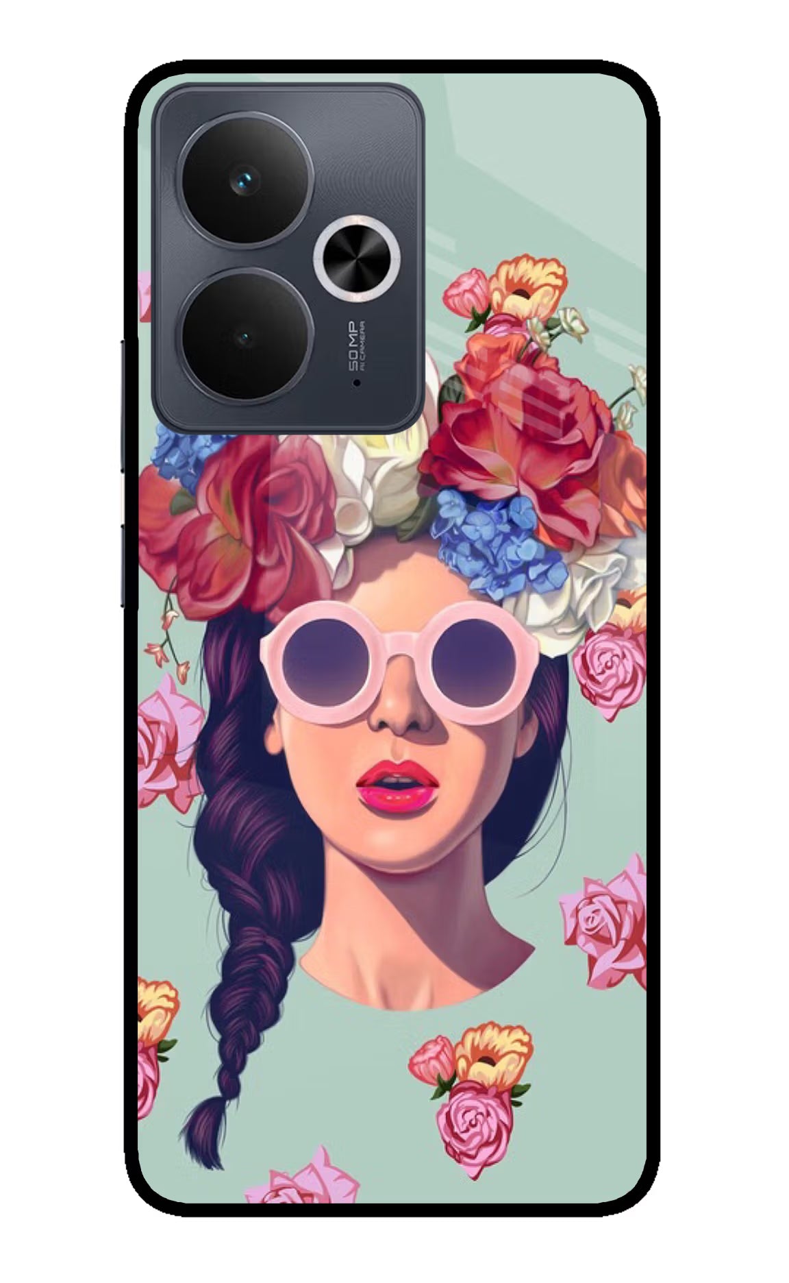 Pretty Girl Realme 14T 5G Glass Case Back Cover by Casekaro