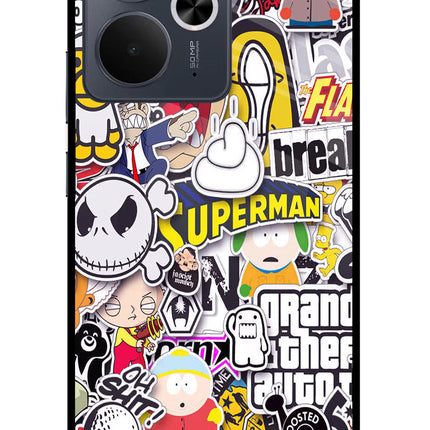 Sticker Bomb Realme 14T 5G Glass Case