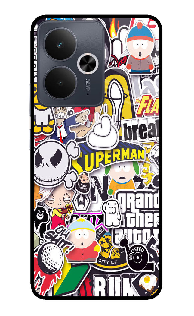 Sticker Bomb Realme 14T 5G Glass Case