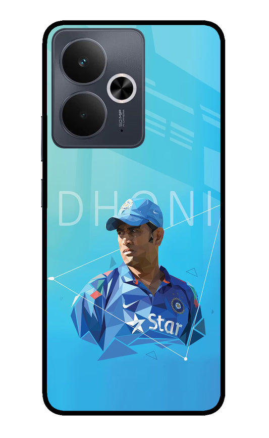 Dhoni Artwork Realme 14T 5G Glass Case