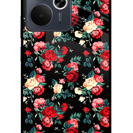 Rose Pattern Realme 14T 5G Glass Case