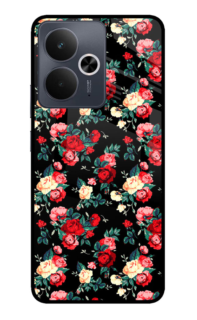 Rose Pattern Realme 14T 5G Glass Case