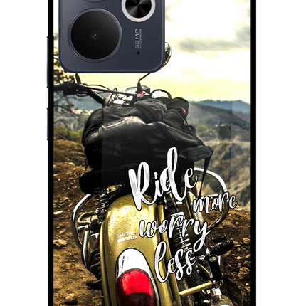 Ride More Worry Less Realme 14T 5G Glass Case