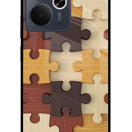 Wooden Puzzle Realme 14T 5G Glass Case