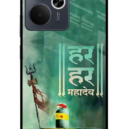 Har Har Mahadev Shivling Realme 14T 5G Glass Case