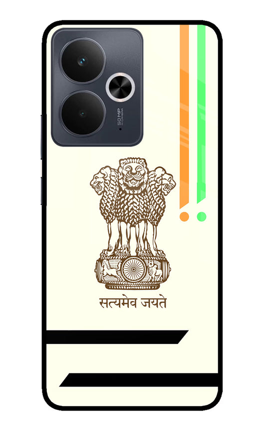 Satyamev Jayate Brown Logo Realme 14T 5G Glass Case