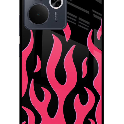 Fire Flames Realme 14T 5G Glass Case