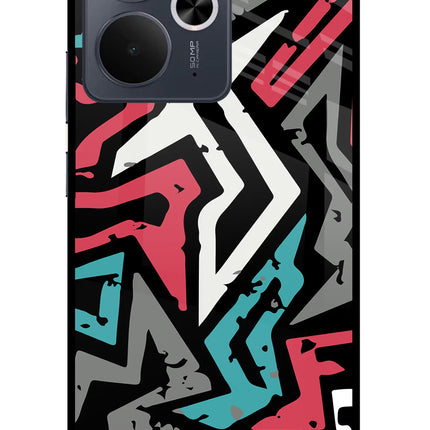 Geometric Graffiti Realme 14T 5G Glass Case