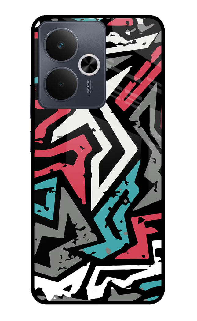 Geometric Graffiti Realme 14T 5G Glass Case