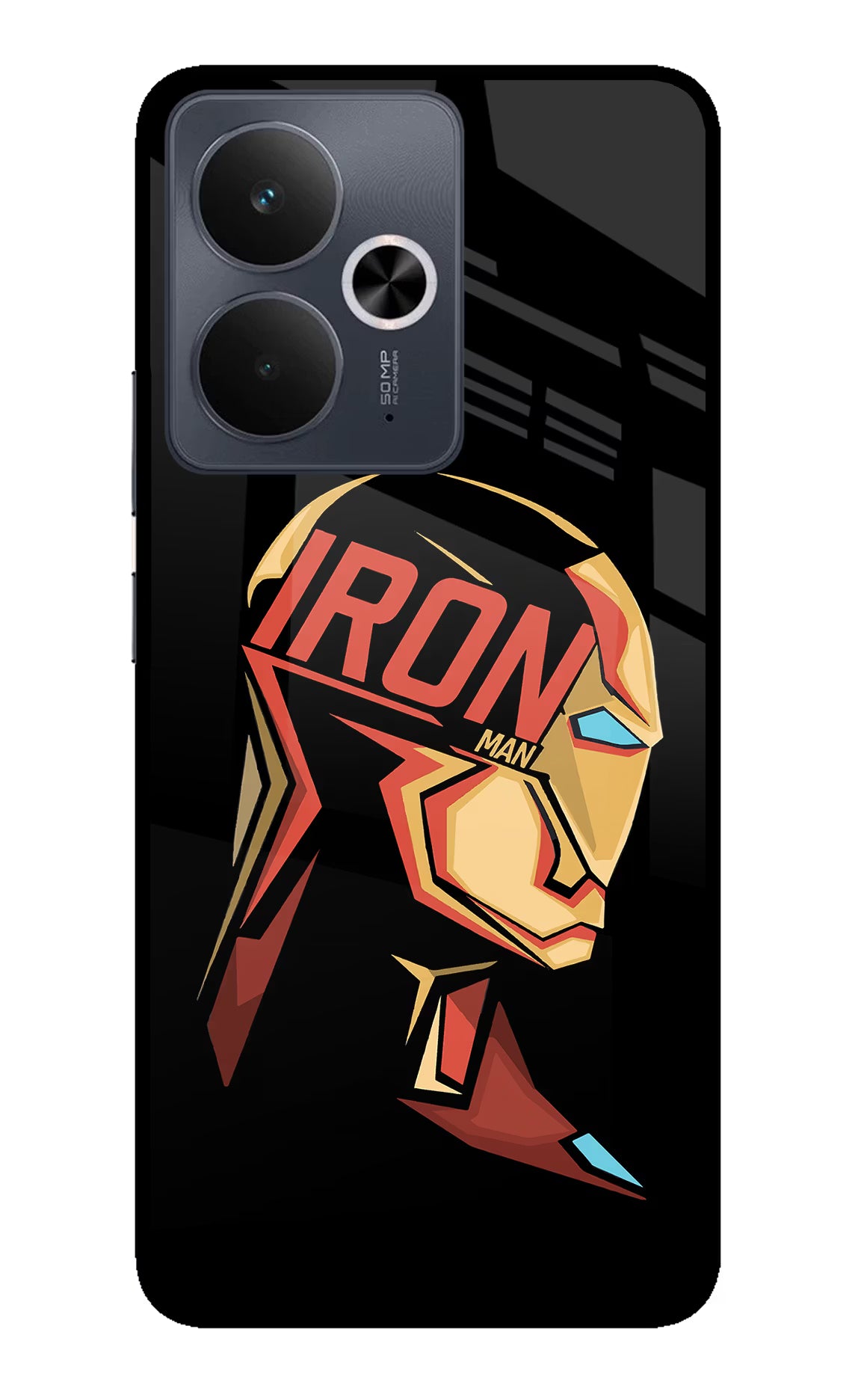 IronMan Realme 14T 5G Glass Case Back Cover by Casekaro