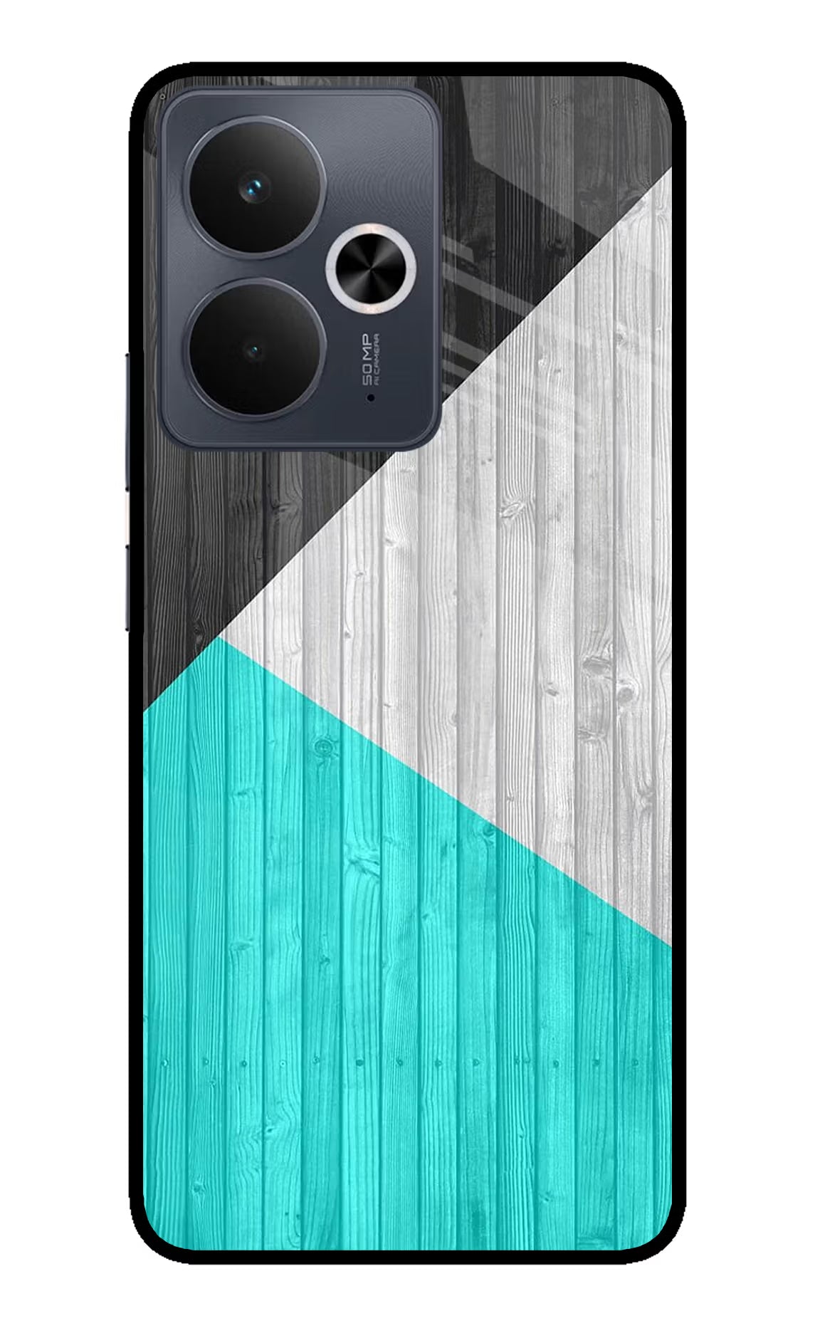 Wooden Abstract Realme 14T 5G Glass Case Back Cover by Casekaro