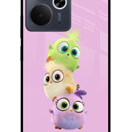 Cute Little Birds Realme 14T 5G Glass Case