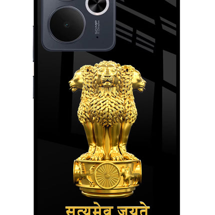 Satyamev Jayate Golden Realme 14T 5G Glass Case