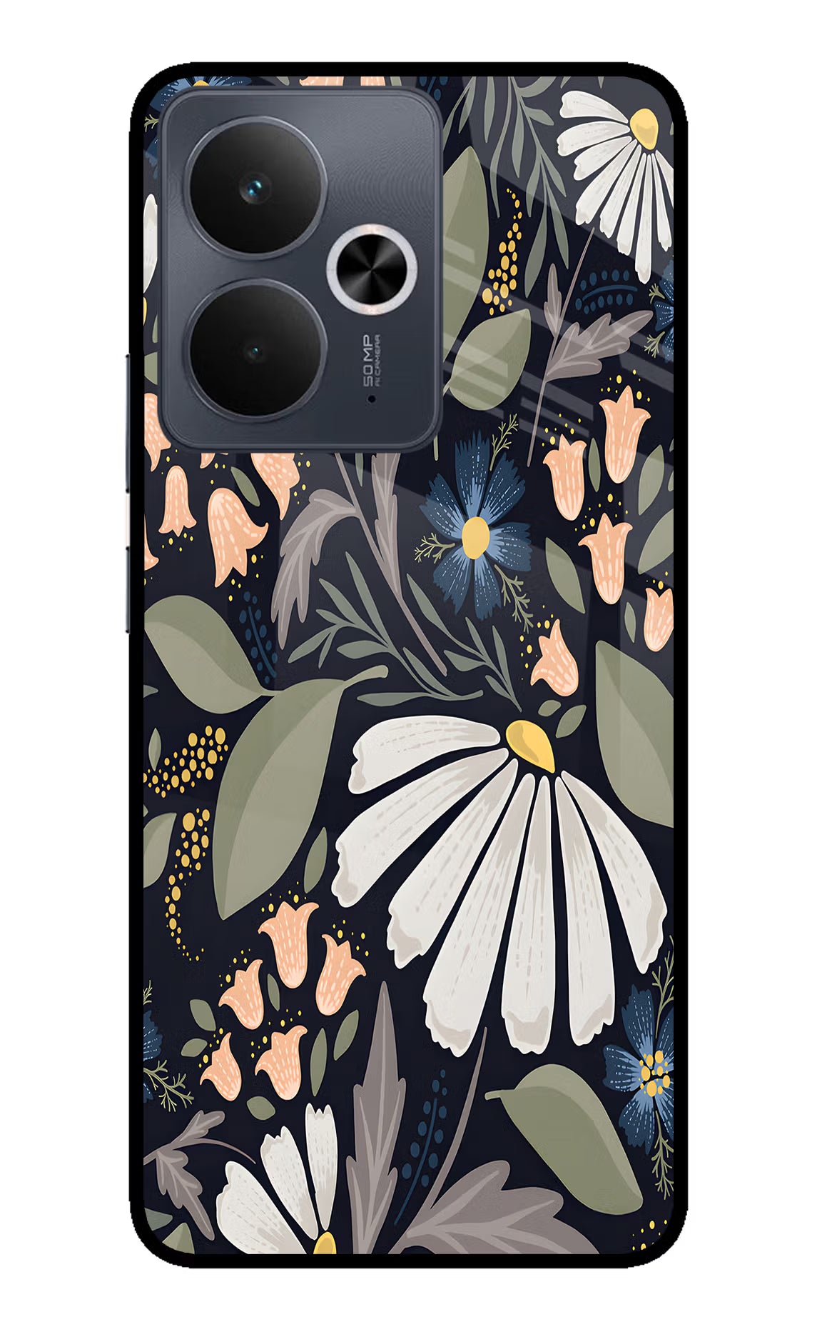 Flowers Art Realme 14T 5G Glass Case