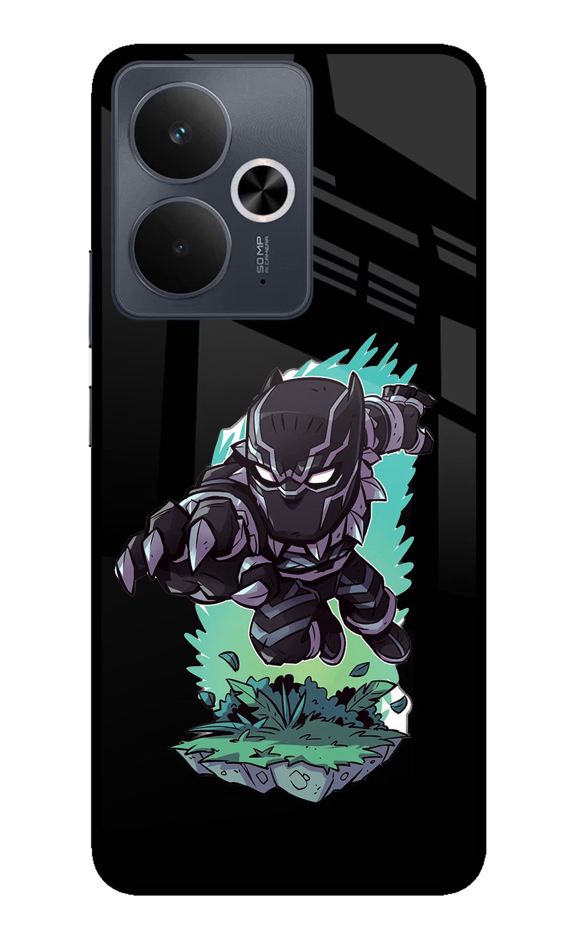 Black Panther Realme 14T 5G Glass Case Back Cover by Casekaro