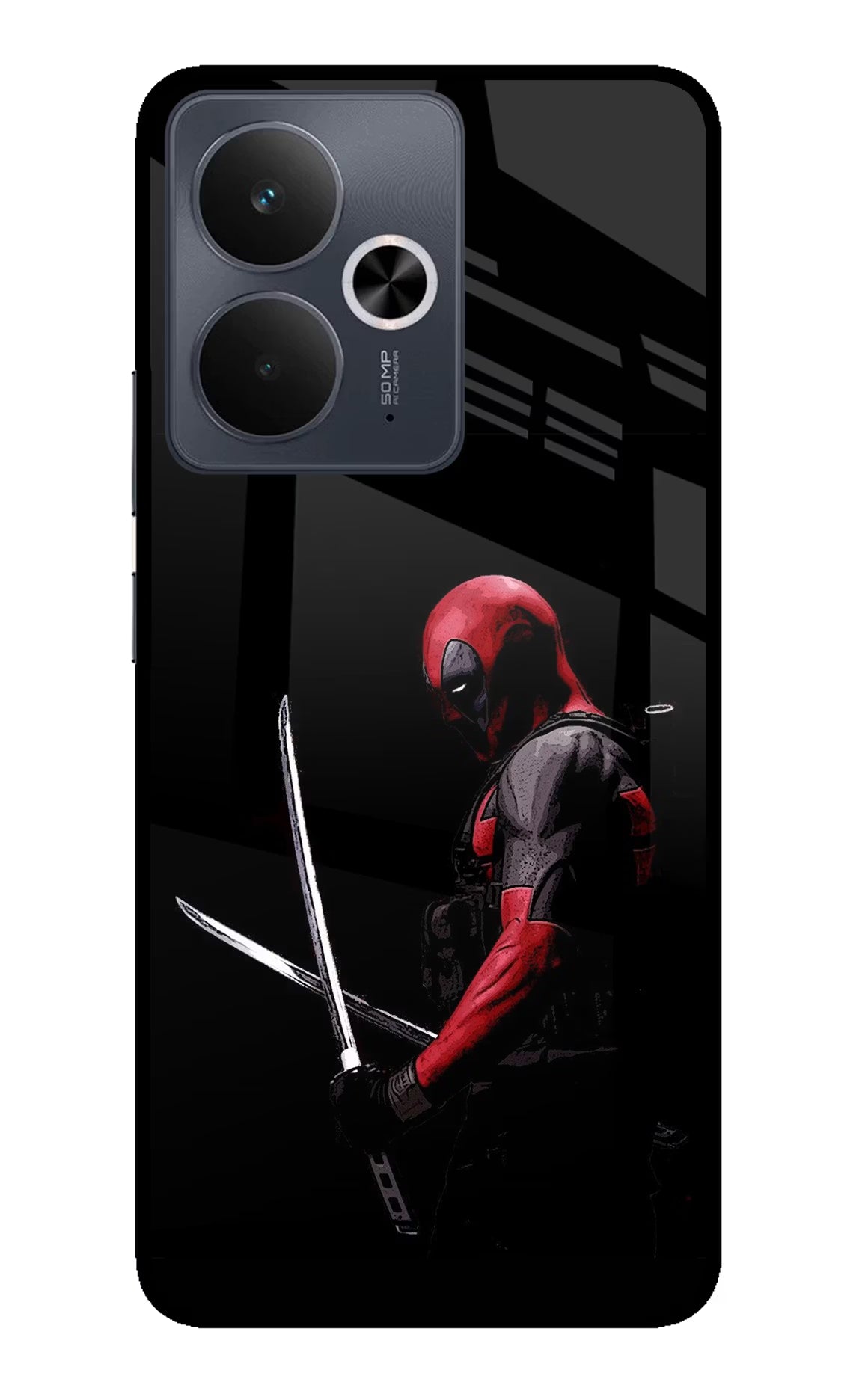 Deadpool Realme 14T 5G Glass Case Back Cover by Casekaro
