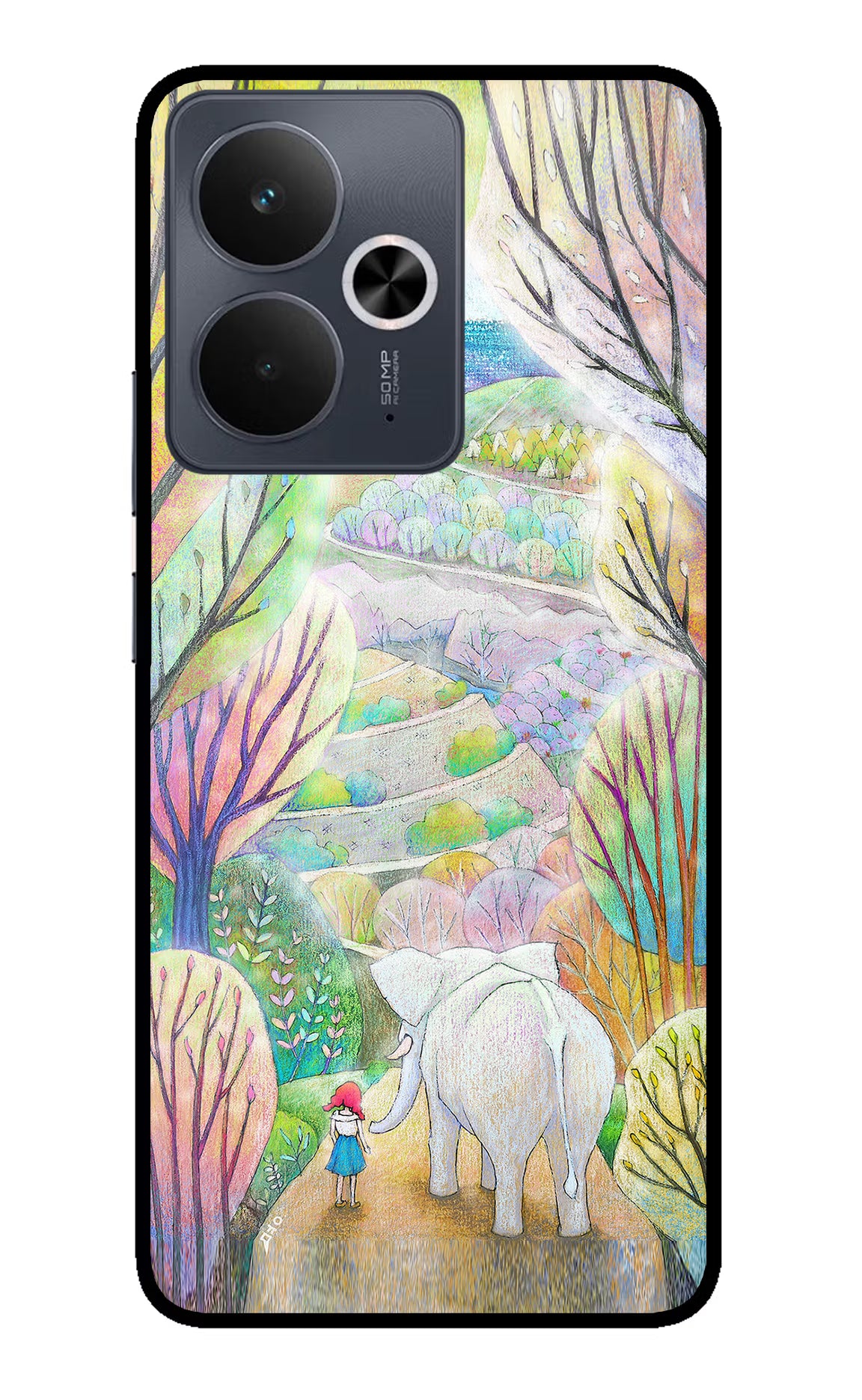 Nature Painting Realme 14T 5G Glass Case Back Cover by Casekaro