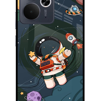 Cartoon Astronaut Realme 14T 5G Glass Case