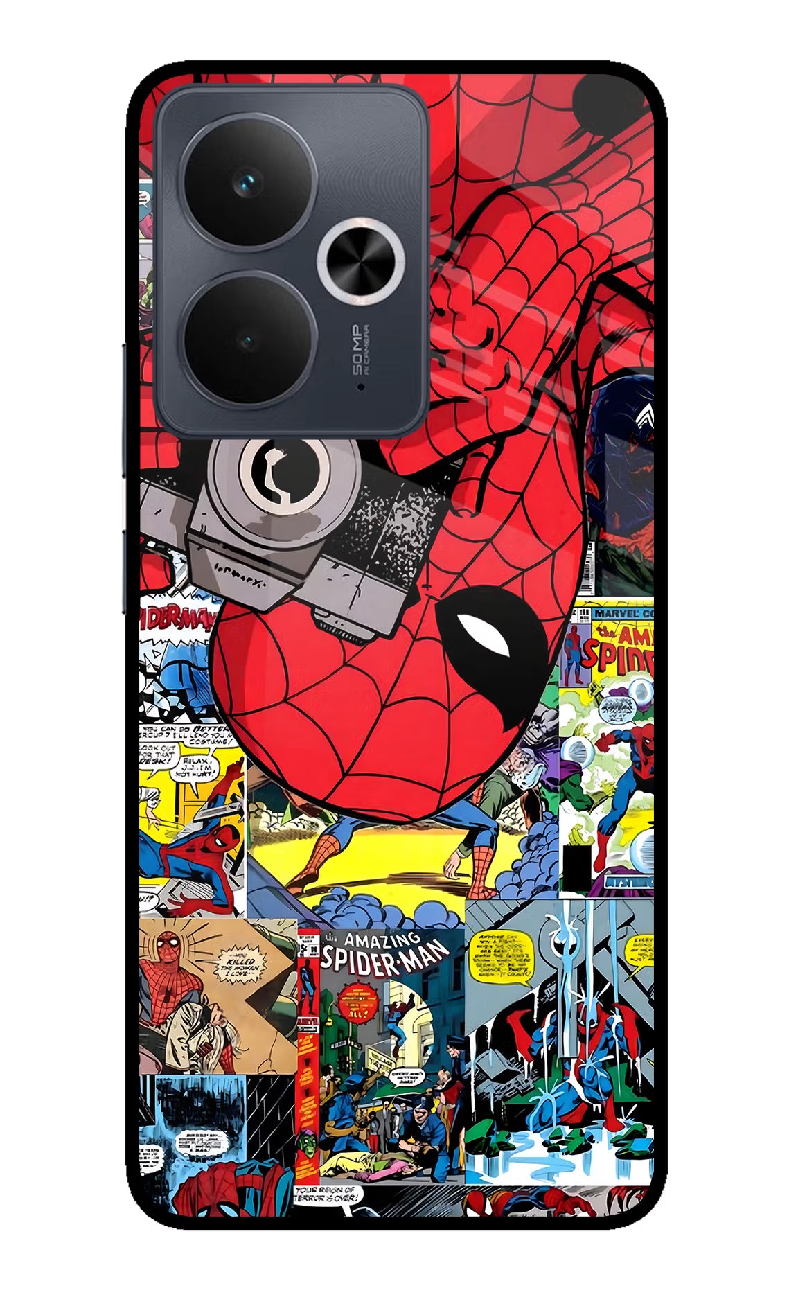 Spider Man Realme 14T 5G Glass Case