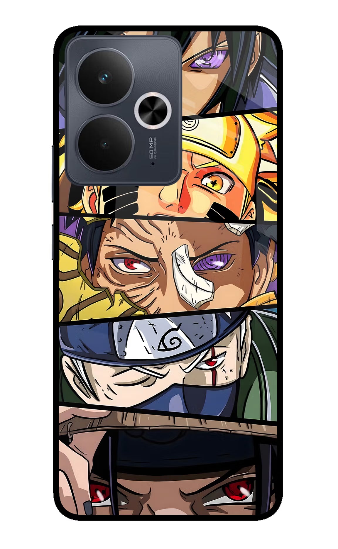 Naruto Character Realme 14T 5G Glass Case Back Cover by Casekaro