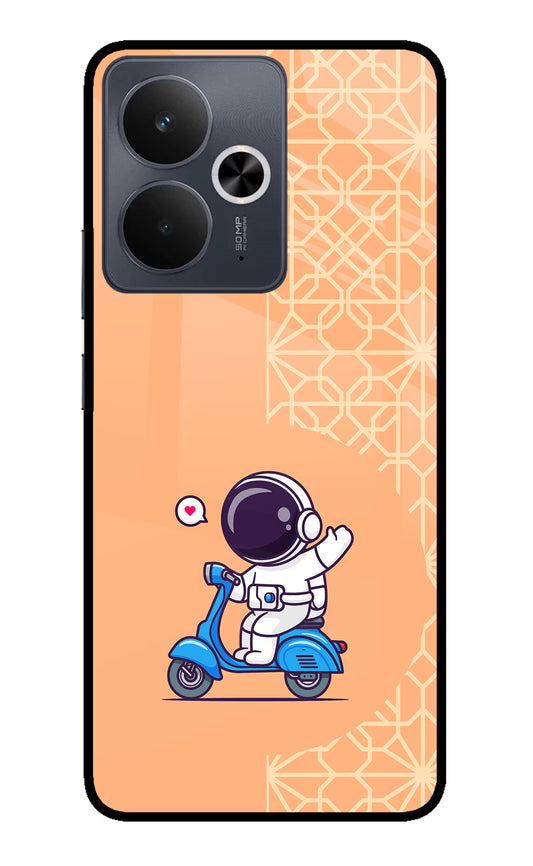 Cute Astronaut Riding Realme 14T 5G Glass Case