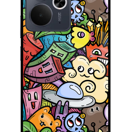 Veggie Doodle Realme 14T 5G Glass Case