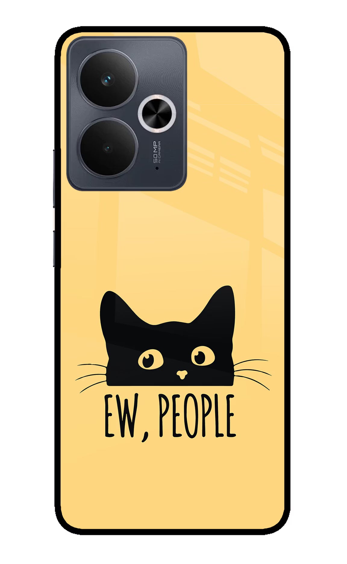 Ew People Catitude Realme 14T 5G Glass Case Back Cover by Casekaro