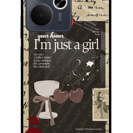 I am just a girl Realme 14T 5G Glass Case