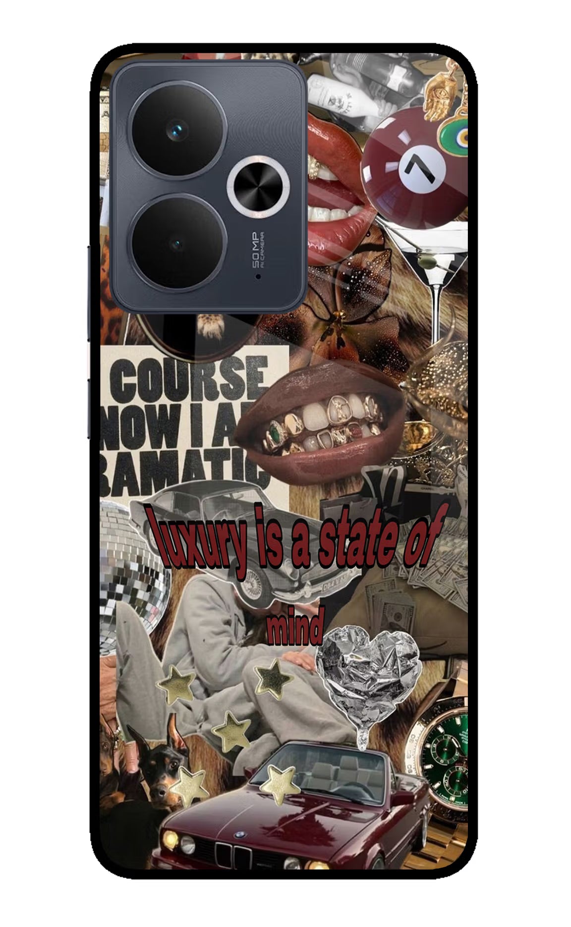 Luxury Realme 14T 5G Glass Case Back Cover by Casekaro