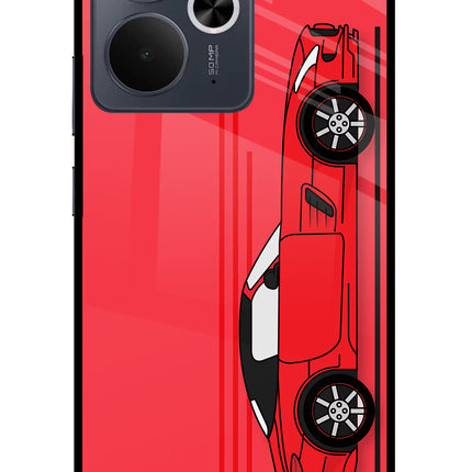 Red Velocity Realme 14T 5G Glass Case