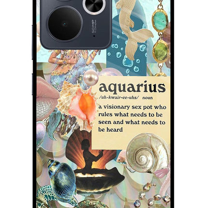 Aquarius Zodiac Realme 14T 5G Glass Case