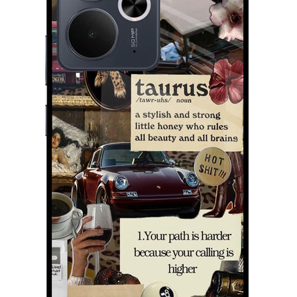 Taurus Zodiac Realme 14T 5G Glass Case