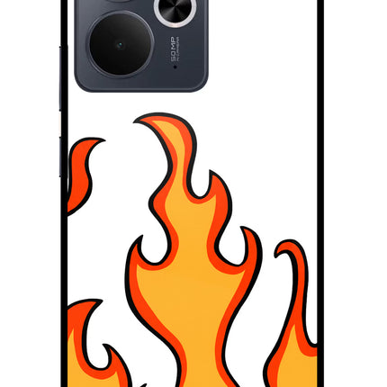 Fired Up – White Realme 14T 5G Glass Case