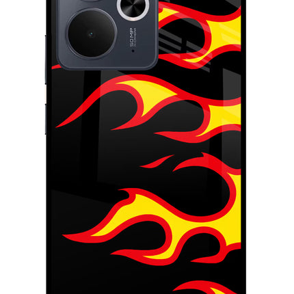 Side Sweep Flames Realme 14T 5G Glass Case