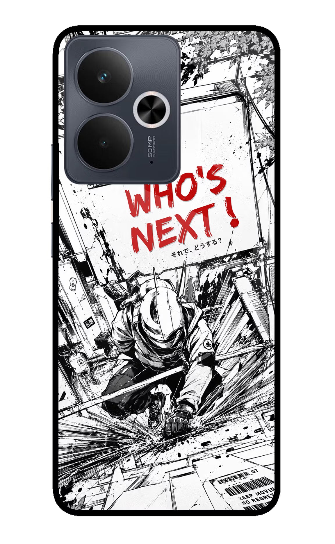 Who's Next Realme 14T 5G Glass Case Back Cover by Casekaro