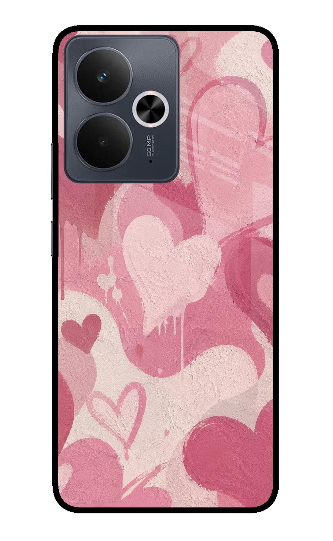 Hearty case Realme 14T 5G Glass Case Back Cover by Casekaro
