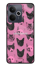 Pink Cats Realme 14T 5G Glass Case